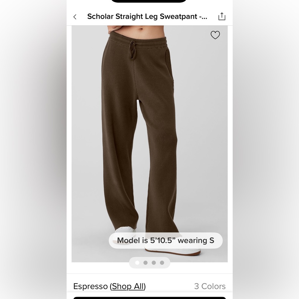Straight Leg Sweatpant - Espresso